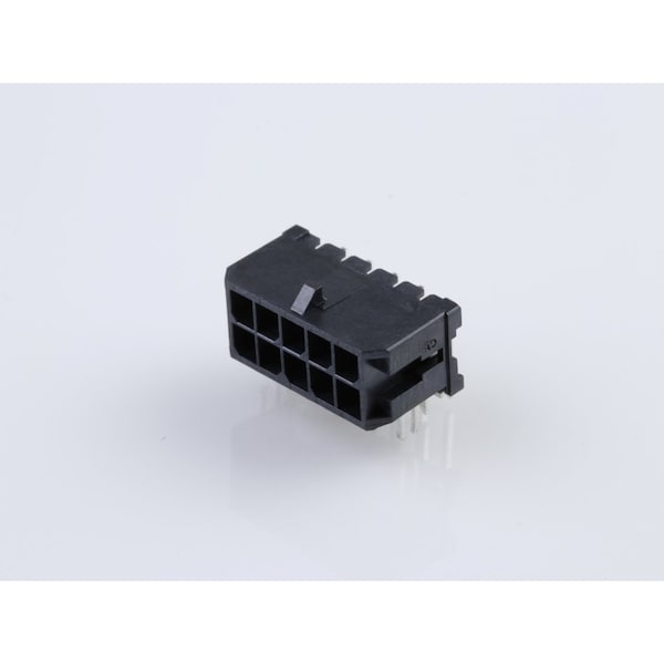 Molex Microfit 3.0 RA PTH w/clip 15Au DR 10Ckt 43045-1022 - main